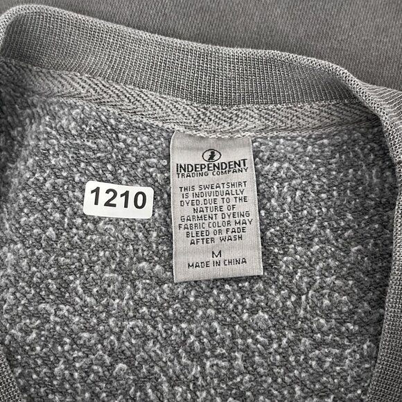 RONIN Graphic Oversized Sweatshirt Gray Independent Trading  Long Sleeve Size M - Picture 5 of 9